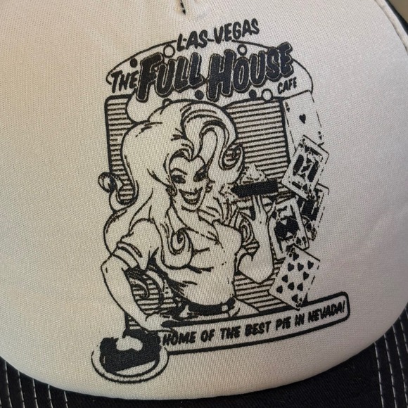 VTG H3 Las Vegas Trucker Hat FULL HOUSE CAFE Snapback Graphic Retro Americana - Picture 2 of 8